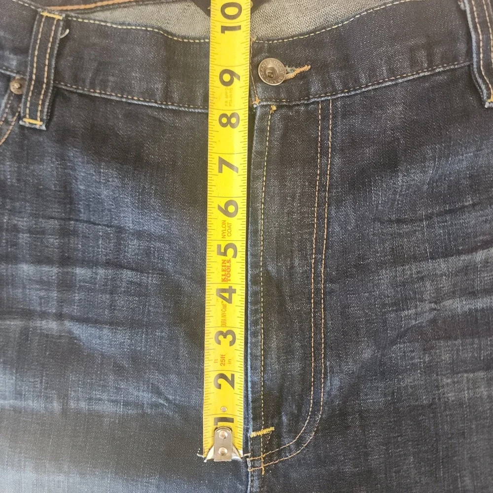 D85 Lucky Brand 181 Relaxed‎ Straight Jeans Mens 46x26 Dark Wash Blue Denim